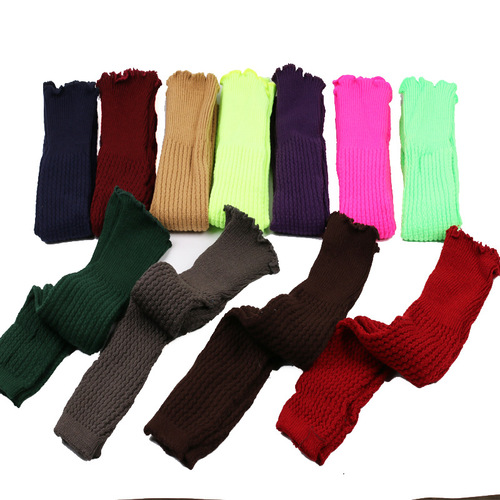 European and American yoga warm leg-protecting woolen socks over the knee autumn and winter knee-protecting stockings pile socks ballet foot warmers
