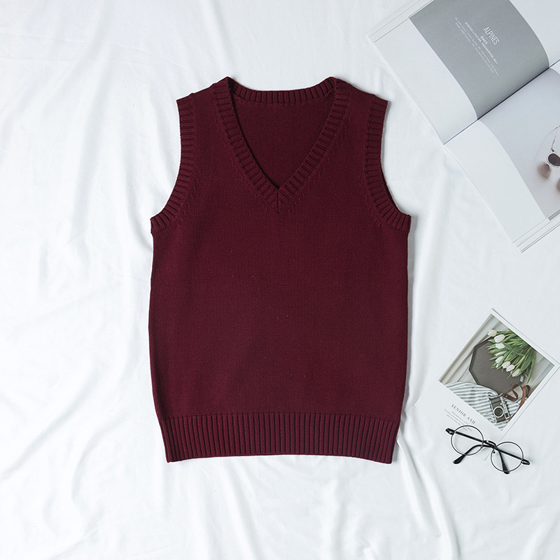 Zhuobei Clothing Knitting Factory Has In-Stock Wholesale of British-Style School Uniform Vests (Jk Uniforms). We Accept Orders for Sizes from Tmall and Taobao