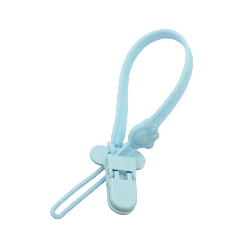 Cadena de chupete de silicona de entrega de una pieza cadena anti-caída calmante multifunción silicona de calidad alimentaria bebé mordedor cuerda anti-caída