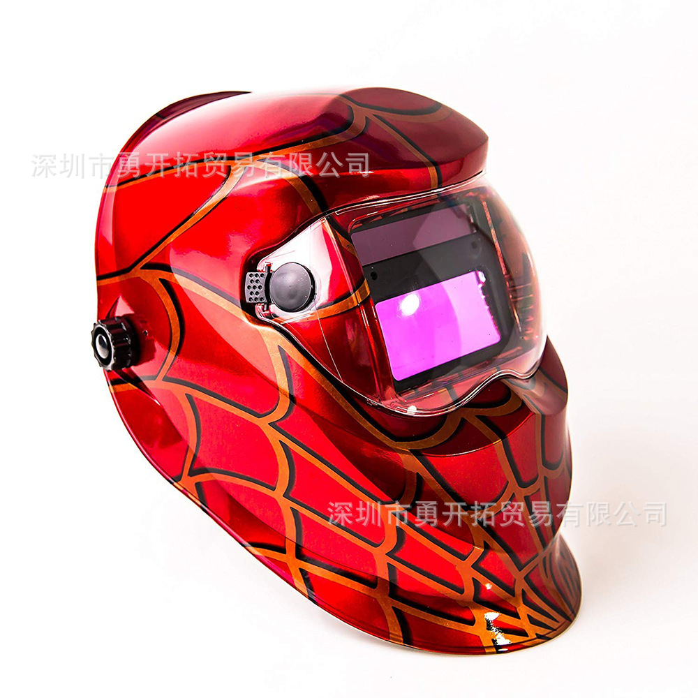 欧美热销自动变光电焊面罩电焊工烧焊头戴式可调节氩弧焊焊帽