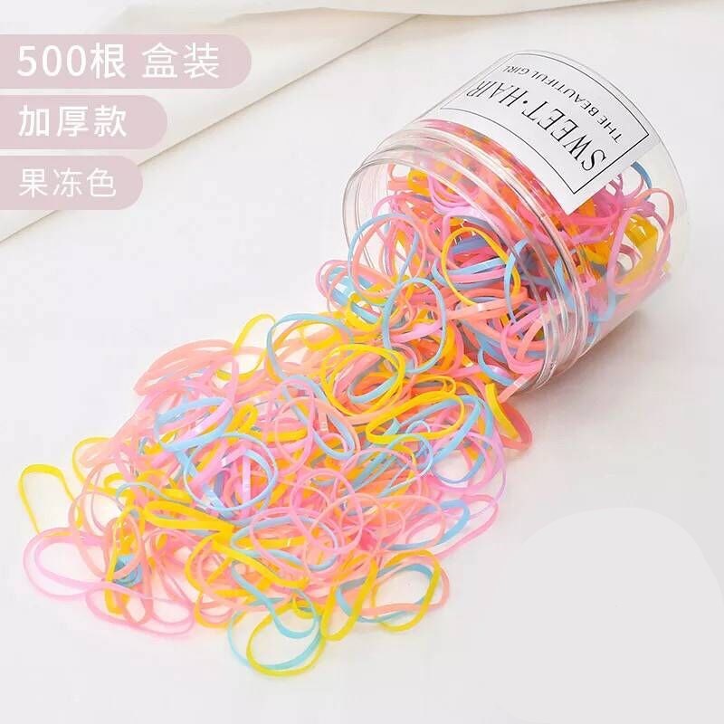 Children's hair accessories disposable Rubber band girl baby forced to pull continuously small black hair loop without hurting the adult headband