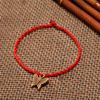 Small red rope bracelet, Birthday gift, wholesale