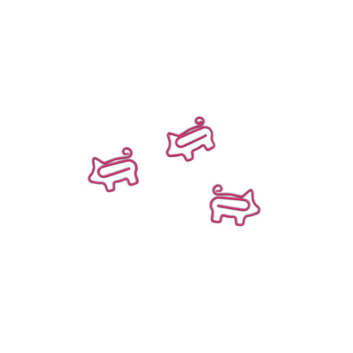 Cartoon cute creative piggy paperclip curly tail piggy bookmark paperclip office school supplies soft and cute