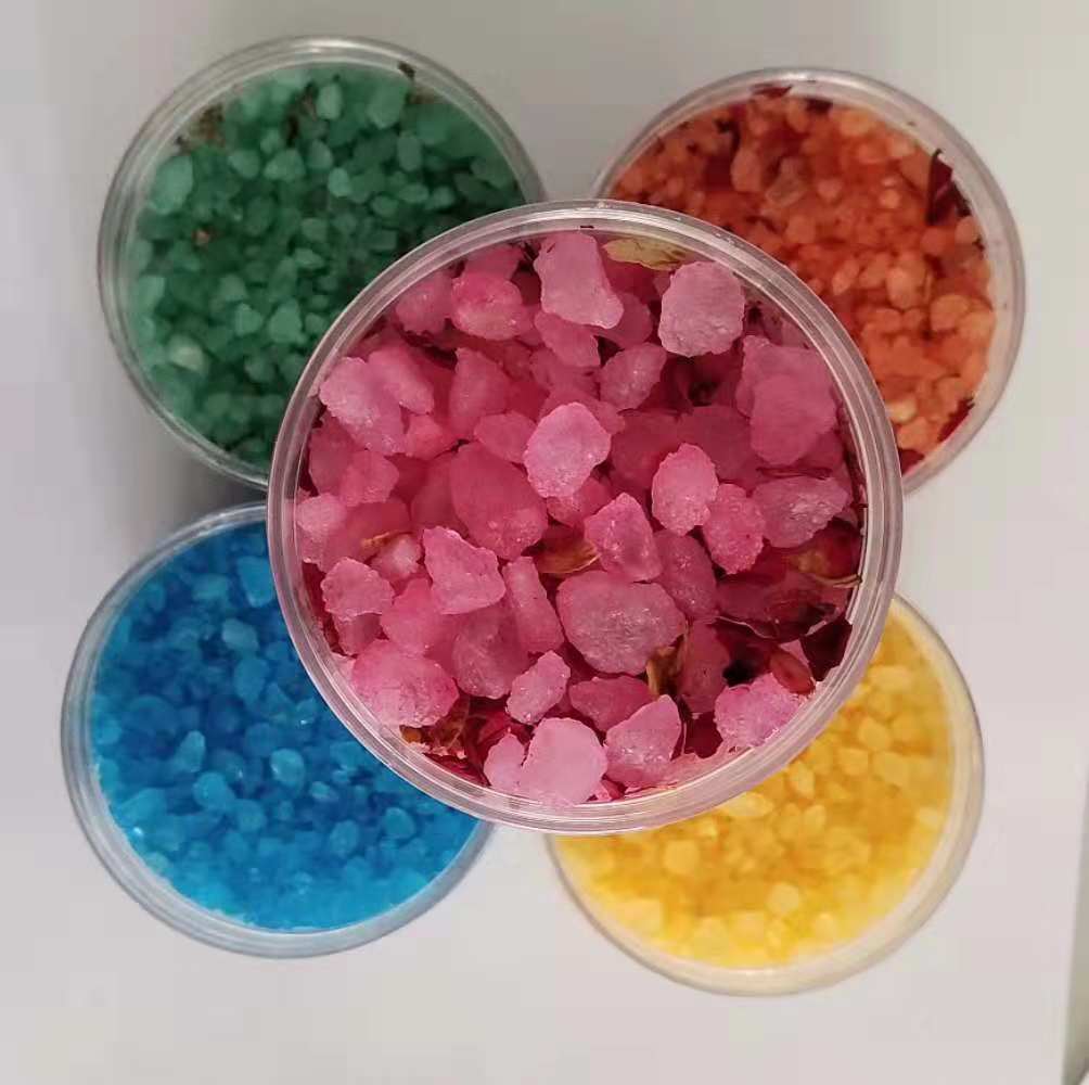 玫瑰盐 红色盐沙 浴盐 矿物盐 紫盐 硫磺泡澡沐浴盐天然
