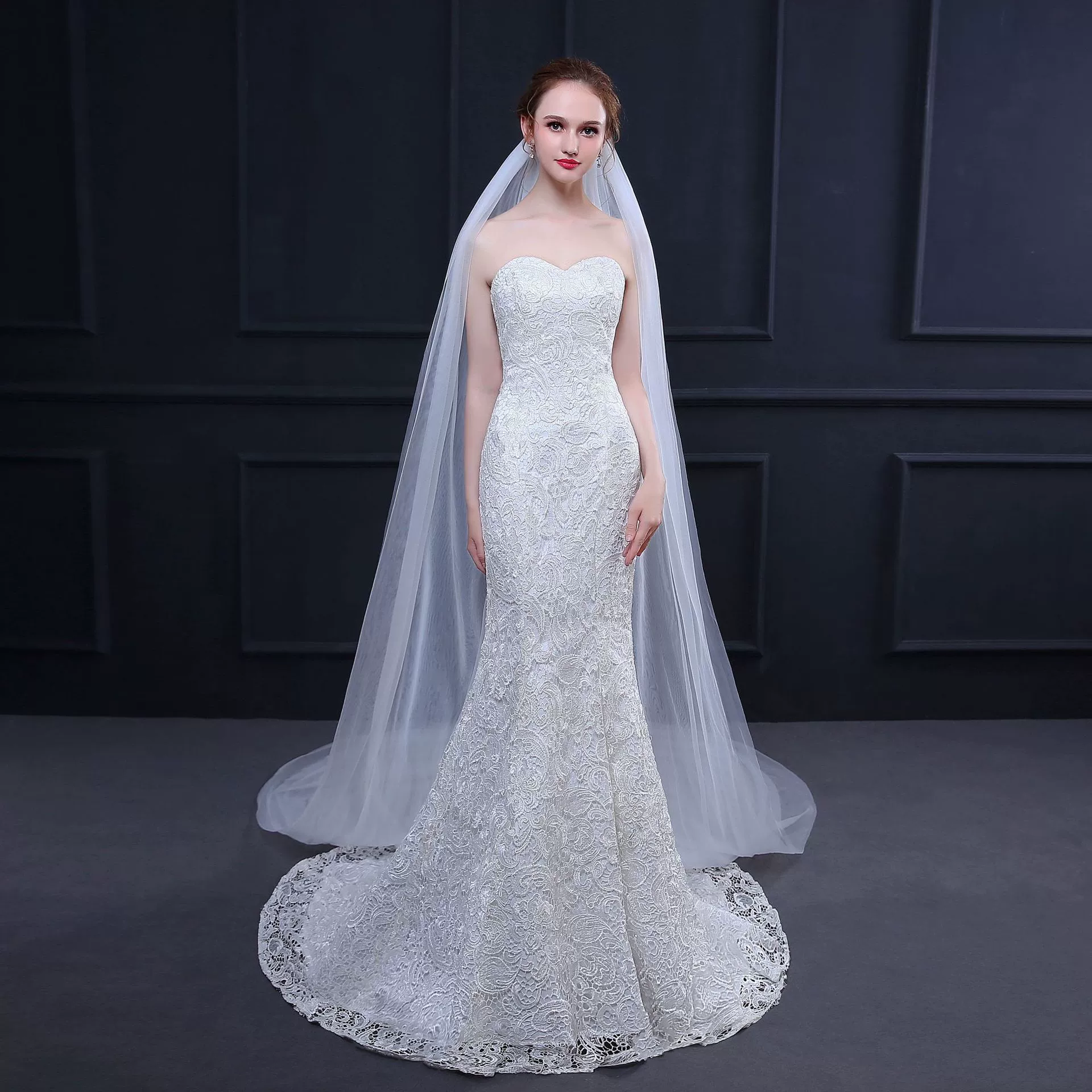 Long wedding dress, lace accessories, wholesale, European style