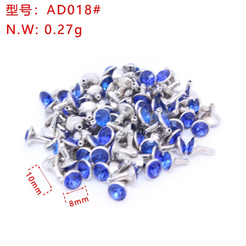 DIY镶钻撞钉 亚马逊供应发饰手环装饰A级玻璃水晶钻铆钉撞钉