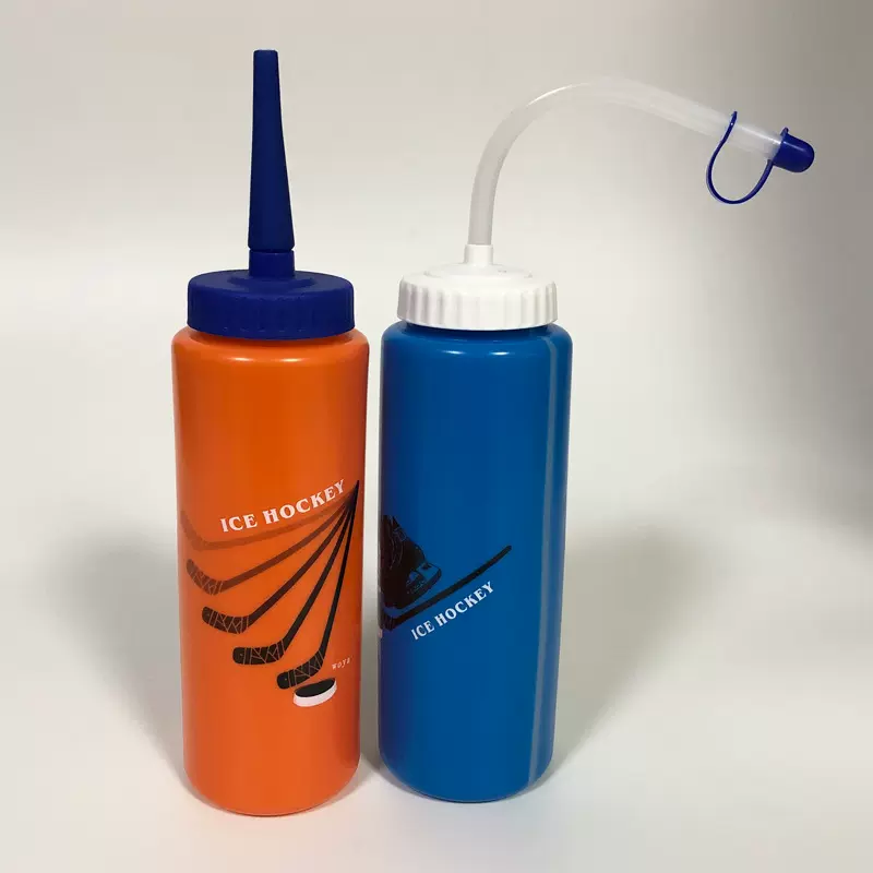 冰球运动水壶 印刷 材质环保 ice hockey bottle 长吸管