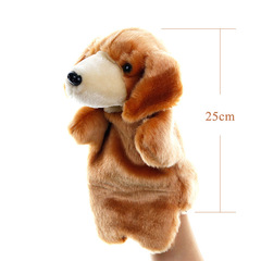 Small Dog Plush Toy Hand Puppet Spotted Dog Golden Retriever Parent-Child Toy Storytelling Prop Mixed Batch