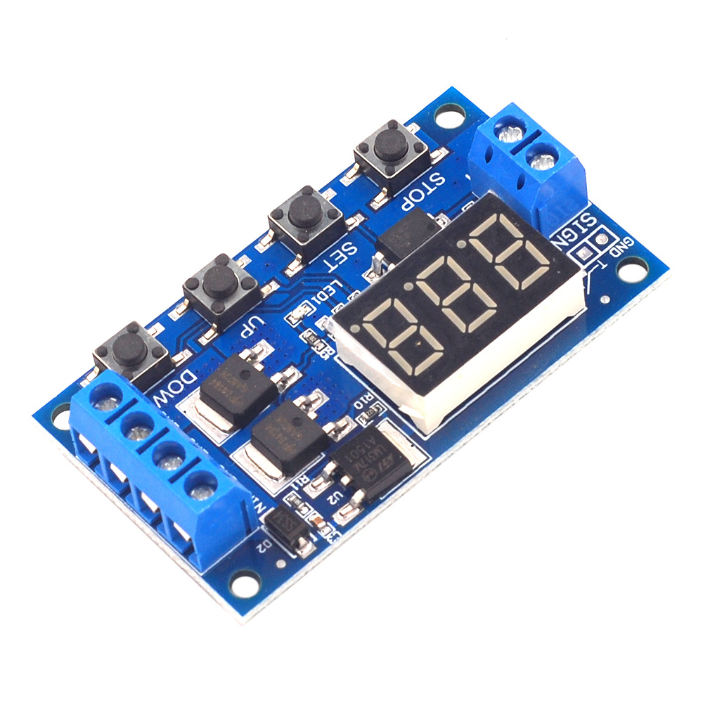 触发循环定时 延时开关电路 双MOS管控制板代替继电器模块 12V 24
