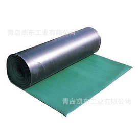 厂家供应横竖条纹胶板防滑橡胶板黑绿色3mm