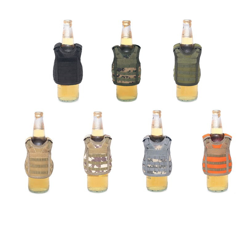 물 병 물 컵 보호 커버 맥주 병 장식 미니 조끼 독특한 MOLLE 바 장식