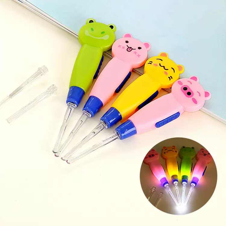 卡通动物发光挖耳勺宝宝儿童发光耳勺 挖耳器耳扒 洁耳器