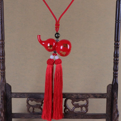 Car hanging customized imitation White Jade car - new-red-tassel-red