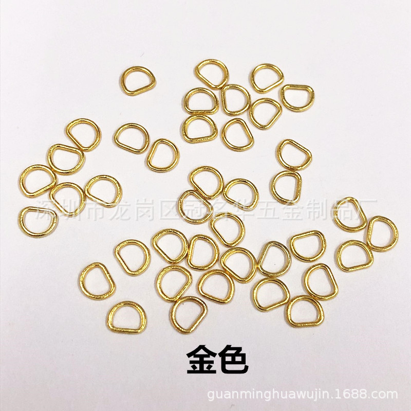 Diámetro interior 4mm mini D hebilla pequeño tamaño D anillo Ropa Accesorios de ropa de Bebé Ropa de metal botones de bebé bolsa Accesorios