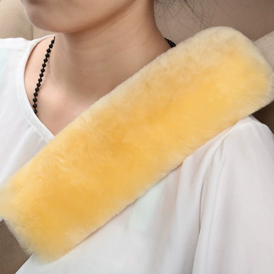 Seat belt shoulder pad – Car Seat Belt Shoulder Cover - beige-expanded-flat-dimensions-25cm-long-and-8cm-wide