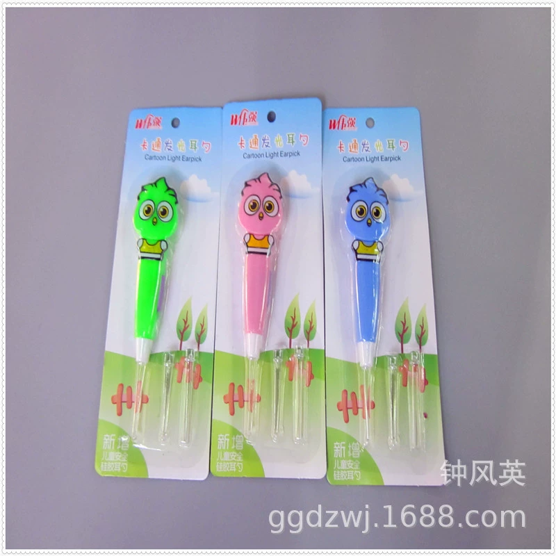 Ушная ложка новый мультфильм светящаяся Ушная ложка L-7288 светодиодный оптовый практичный подарок один юань магазин Детский светящийся