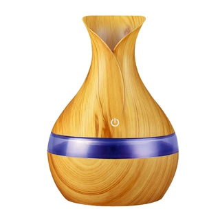 厂家批发 迷你加湿器 300ML木纹香薰机 扩香仪 七彩超声波 加湿器