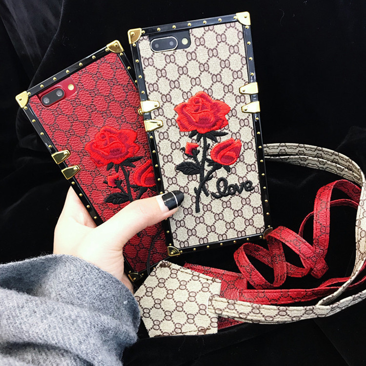 European and American Big-Name Brands Suitable for Iphone17Promax Embroidered Rose Flower Phone Case Apple 16 Lanyard Women's Model S24U European and American Big-Name Brands Suitable for Iphone17Promax Embroidered Rose Flower Phone Case Apple 16 Lanyard Women's Model S24U