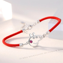 韩国圣诞礼物红绳猪手链2019本命年猪年转运小猪佩琪红绳小猪手链