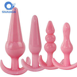 肛塞四件套 后庭塞四件套 连珠拉珠肛门塞 优质TPE材料东莞工厂货