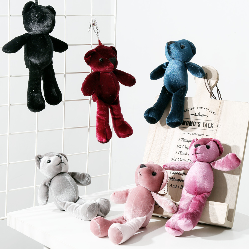 厂家直销韩国绒泰迪熊公仔毛绒玩具熊挂件花束包配件服饰挂饰