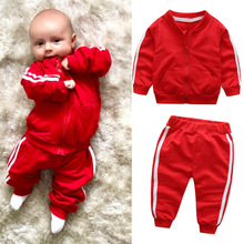 欧美童装外贸秋装拉链外套运动卫衣卫裤两件套韩国婴儿服装批发
