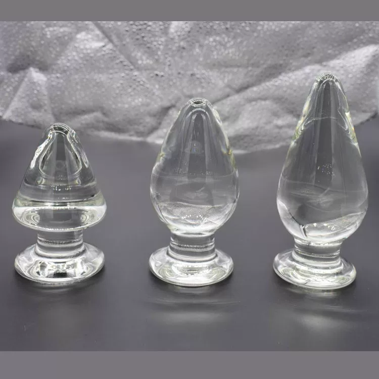 Anal plug glass, geometric adult toy, 5 mm diameter, 5 cm height