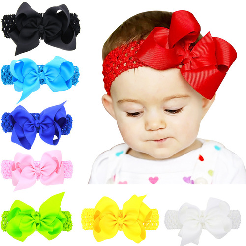 Children's Headband with Butterfly Bow, Medium Width, Cross-border from Europe and America, 16 Colors Available, AliExpress Product