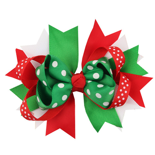 Butterfly Bow Christmas Hair Pin Korean Style Children's Christmas Accessory Hair Accessory Baby Hair Accessory Festival Gift