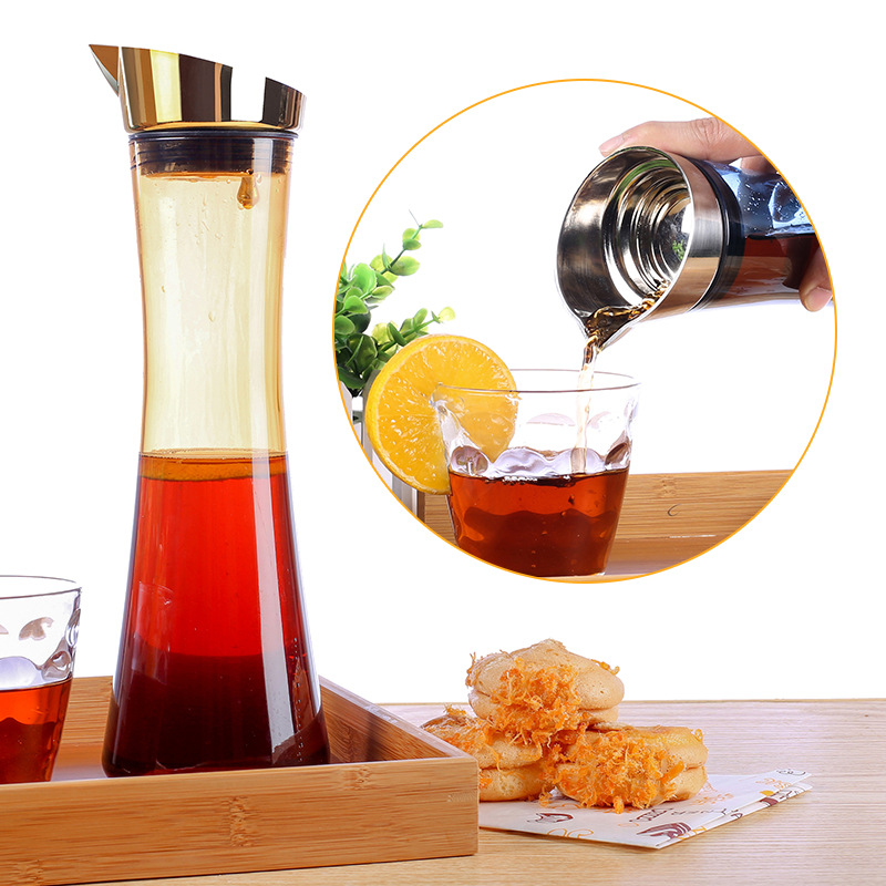 Olla de acrílico, tetera fría, restaurante, tetera fría, tetera resistente a altas temperaturas, olla de jugo comercial, olla de plástico para bebidas