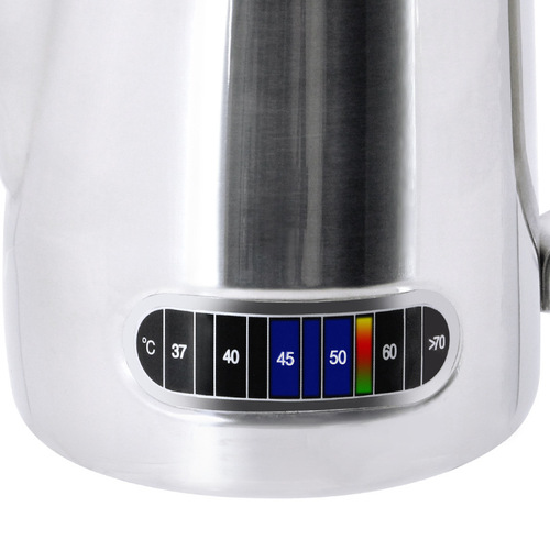 Stainless Steel 304 Frosted Latte Cup with Temperature Label and Milk Foam Design, 600ml