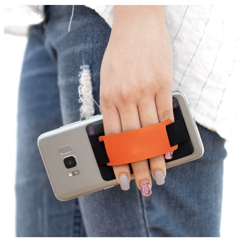 Elastic mobile phone, card holder, tubing, on elastic band