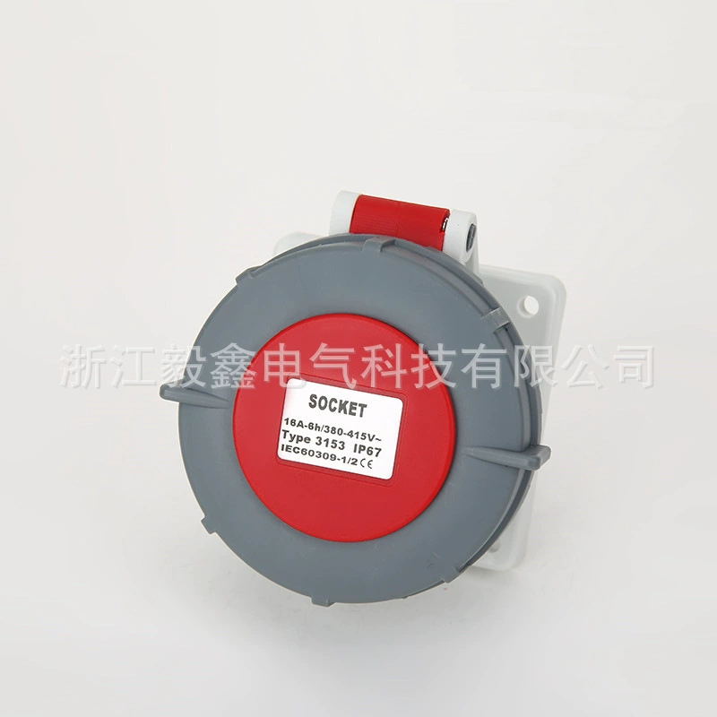5-жильная промышленная водонепроницаемая розетка 16 А, 5 отверстий, 380 В, розетка высокой мощности, водонепроницаемое взрывозащищенное темное сиденье, трехфазное 3152