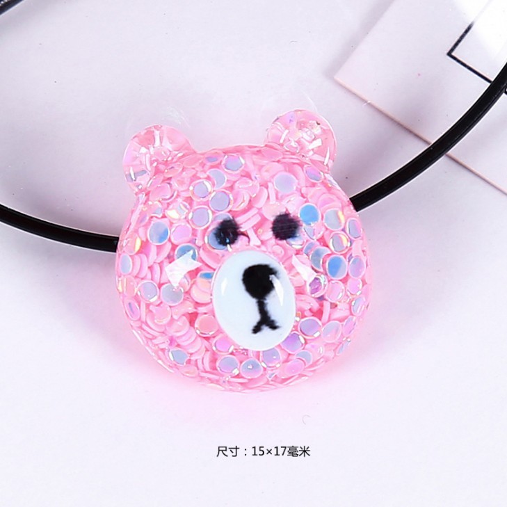 Resina brillo oso conejito gato agujero zapatos accesorios DIY material Resina accesorios DIY accesorios de joyería