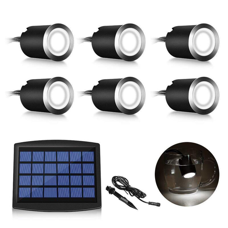 LED solar deck garden swimming pool floor light IP65 light string outdoor solar underground Light Factory Direct Supply