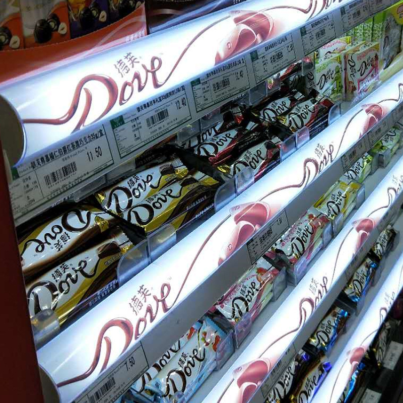 透光标价条 标签条 化妆品柜PVC大弧形透光卡玻璃LED灯商柜商标条