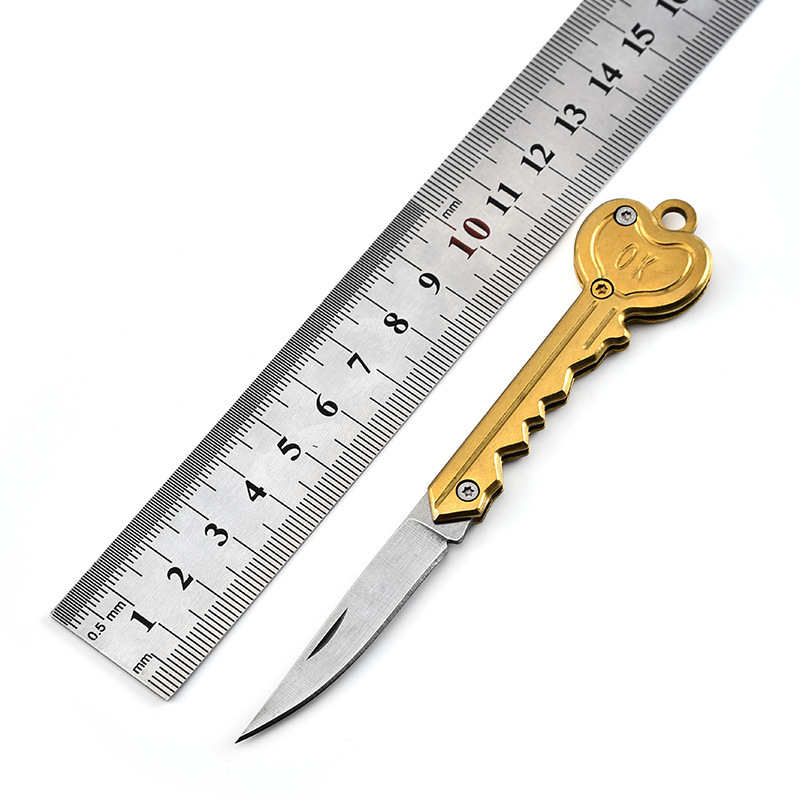 厂家批发钥匙小刀OK刀户外登山防身便携式拆快递折叠削皮可折叠