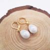 Fashionable cute earrings from pearl, ear clips, suitable for import, simple and elegant design, wholesale