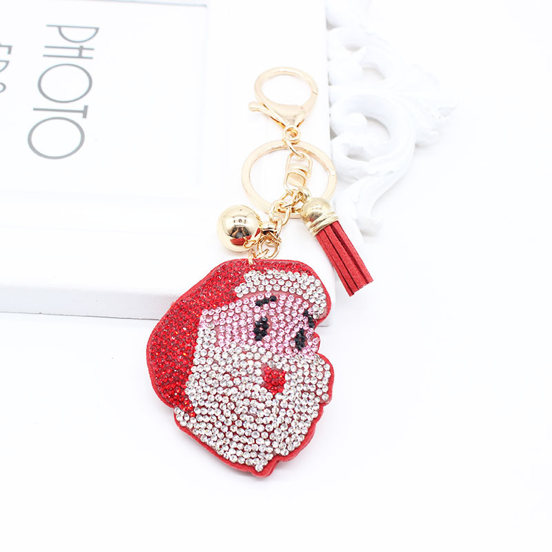 Christmas keychain rhinestone Korean velvet snowflake Christmas Eve creative small gift Christmas tree car ornaments Christmas keychain rhinestone Korean velvet snowflake Christmas Eve creative small gift Christmas tree car ornaments