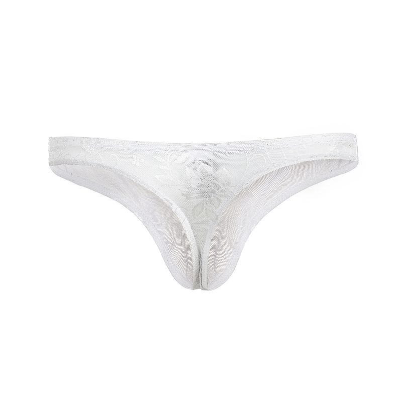 String en dentelle sexy pour homme, taille basse, tendance, respirant et extensible C505_voghion.com