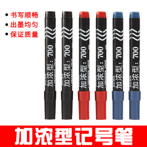 Marker 700 model oily fat tip pen, black thick pen, logistics express line marker pen, bulk pack