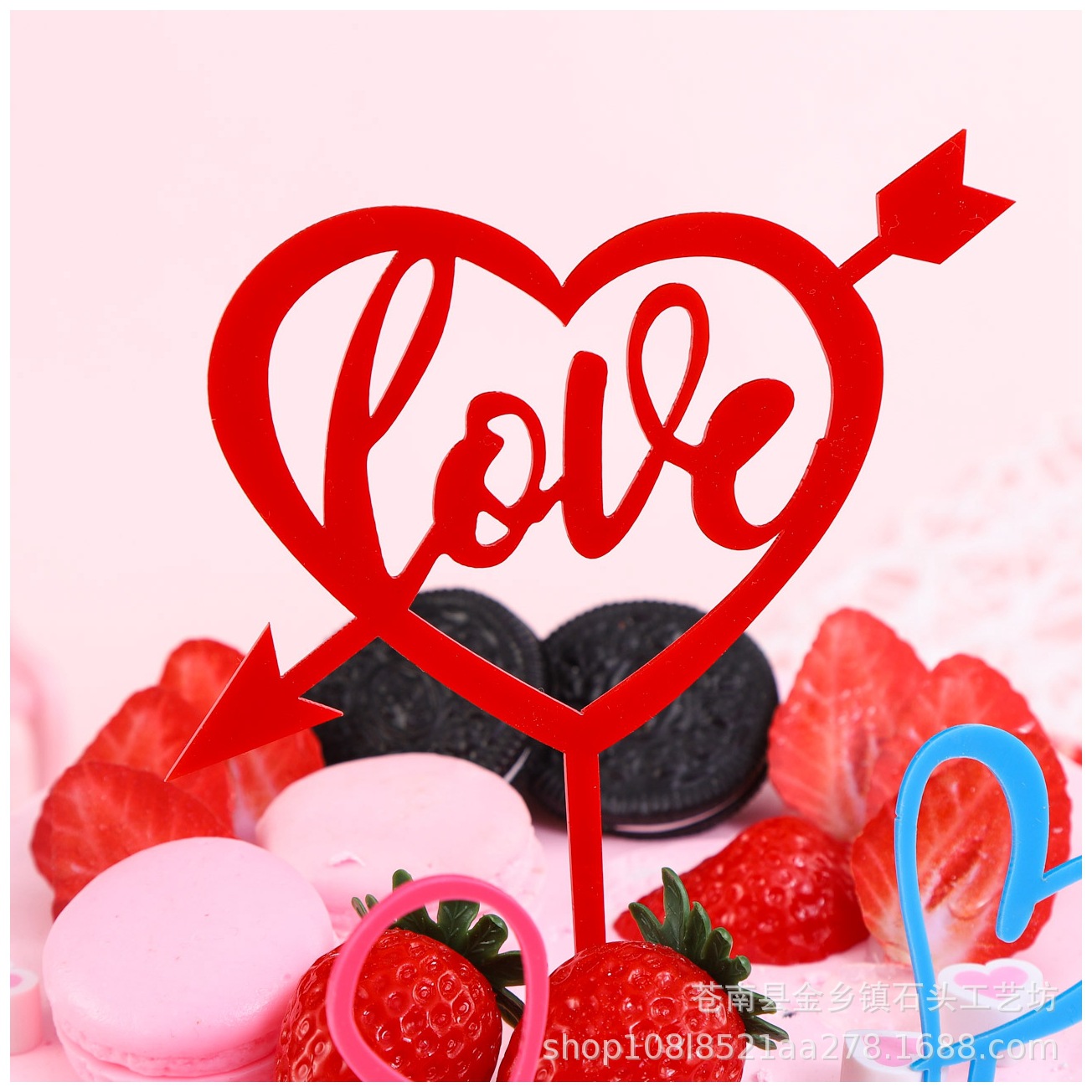 Inserción de tarjeta de pastel de cumpleaños decoración para hornear inserción de bandera creativa acrílico espejo de doble cara inserción de tarjeta fábrica en stock al por mayor