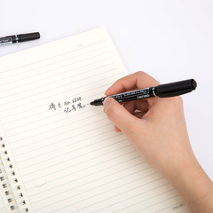 Deli 6824 small double-headed marker pen quick-drying hook line pen oil-based ink pen non-slip pen set marker pen wholesale