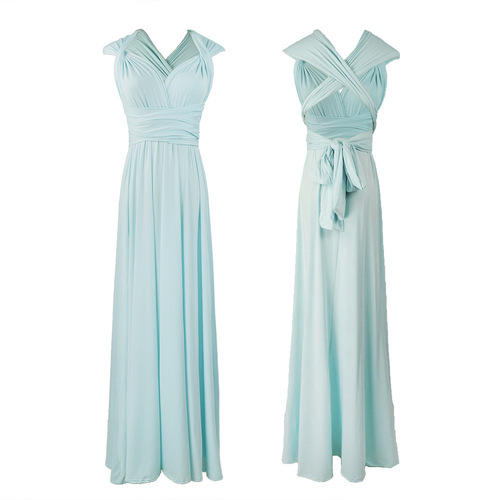 European and American Hot Item: Multi-Wear Design, Multi-Strap Cross-Back Sexy Bandage Dress, Long Skirt, Evening Gown