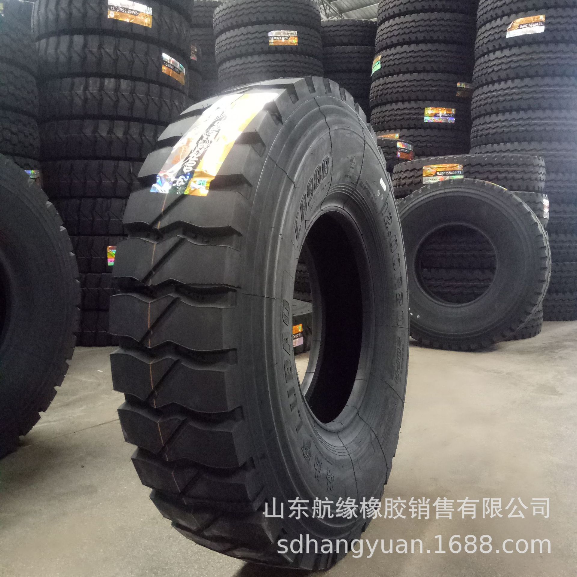 【现货销售】11.00/12.00R20重载卡车钢丝轮胎 防滑防爆 厂家直供