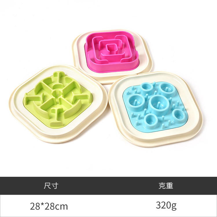 Fábrica directa PET suministros perro anti-choke tazón gato perro comida lenta tazón de mascotas tazón antideslizante tazón perro tazón