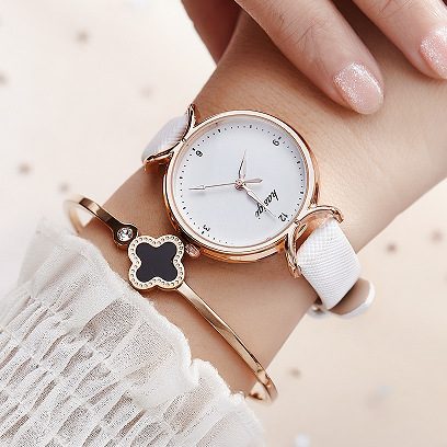 Hot selling new fashion women's watch women's belt student casual beauty electronic quartz watch versatile fashion watch