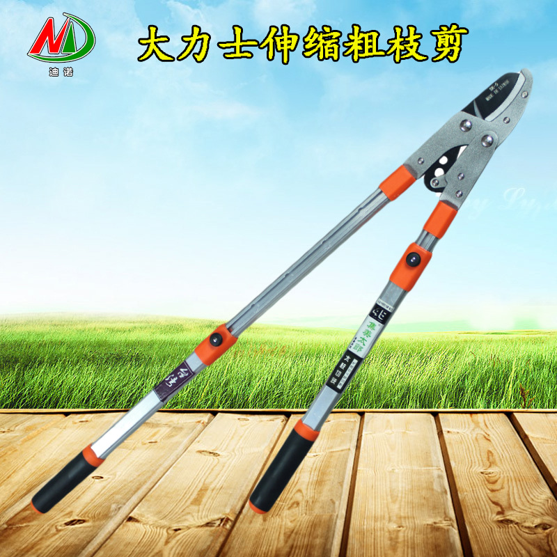 迪诺厂家批发大力士伸缩粗枝剪 铝合金伸缩省力粗枝剪 大树枝剪刀