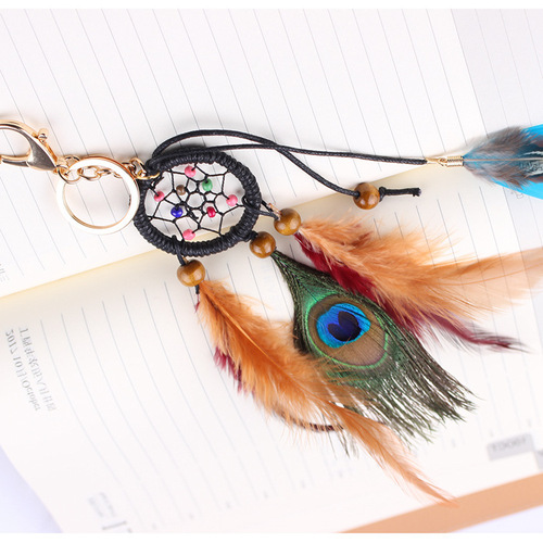 New Keychain Decorative Dreamcatcher Small Pendant Wall Decor Simple Modern Bag Packaging Ornament Hand-woven