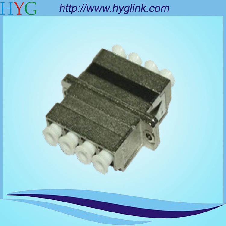 厂家直销 光纤适配器批发供应 LC四联金属光纤适配器 法兰 价格优